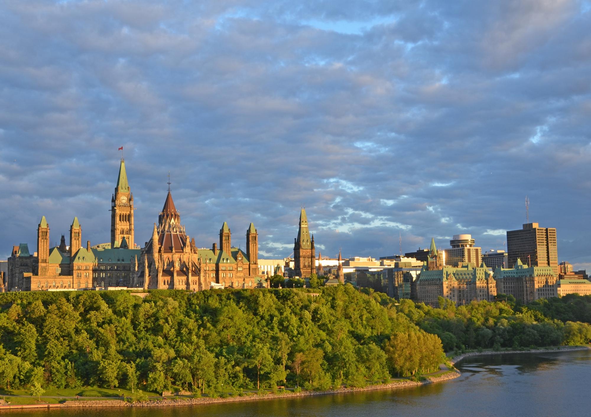 Beautiful view of Parliament Hill in Ottawa 