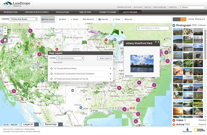 LandScope America, an online tool for conservation planning and collaboration